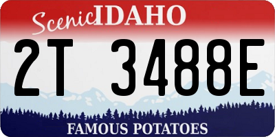 ID license plate 2T3488E