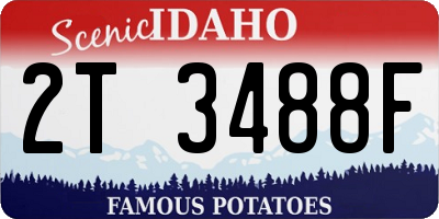 ID license plate 2T3488F