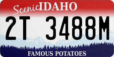 ID license plate 2T3488M