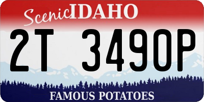 ID license plate 2T3490P