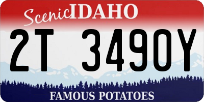 ID license plate 2T3490Y