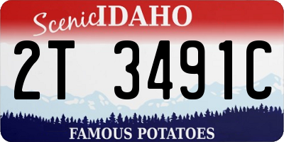ID license plate 2T3491C