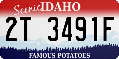 ID license plate 2T3491F
