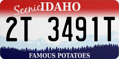 ID license plate 2T3491T