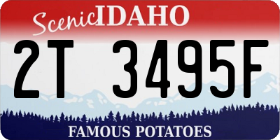 ID license plate 2T3495F