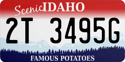 ID license plate 2T3495G
