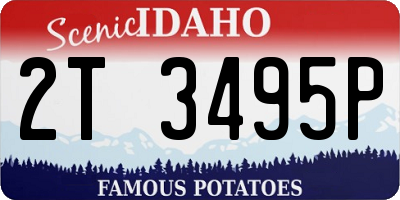 ID license plate 2T3495P