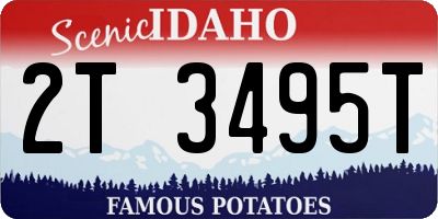 ID license plate 2T3495T