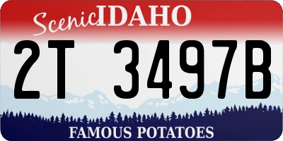 ID license plate 2T3497B