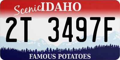 ID license plate 2T3497F