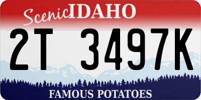 ID license plate 2T3497K