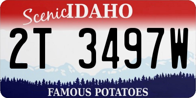 ID license plate 2T3497W