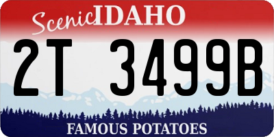 ID license plate 2T3499B