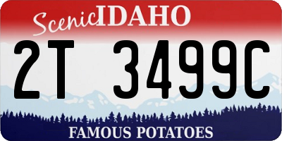 ID license plate 2T3499C
