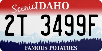 ID license plate 2T3499F