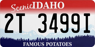 ID license plate 2T3499I