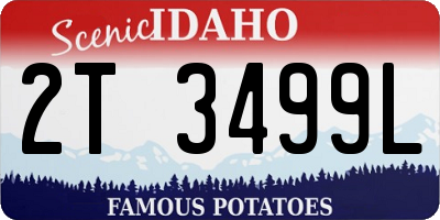 ID license plate 2T3499L