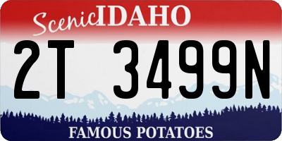 ID license plate 2T3499N
