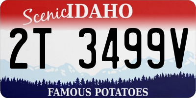 ID license plate 2T3499V