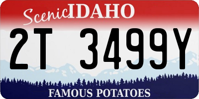 ID license plate 2T3499Y