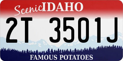 ID license plate 2T3501J