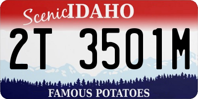 ID license plate 2T3501M