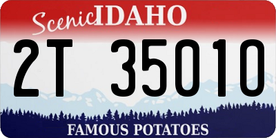 ID license plate 2T3501O