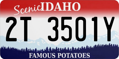 ID license plate 2T3501Y