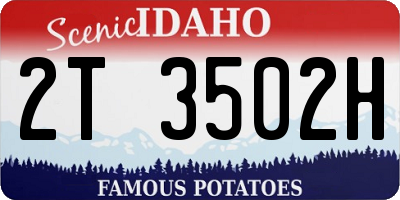 ID license plate 2T3502H