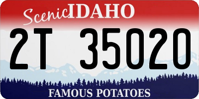 ID license plate 2T3502O