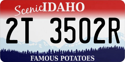 ID license plate 2T3502R