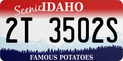 ID license plate 2T3502S