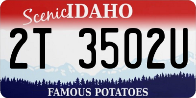 ID license plate 2T3502U