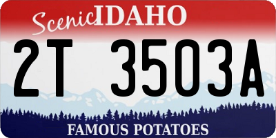 ID license plate 2T3503A