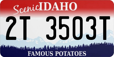 ID license plate 2T3503T