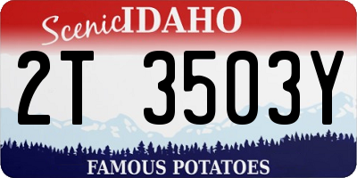 ID license plate 2T3503Y