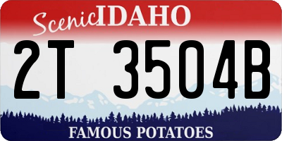 ID license plate 2T3504B