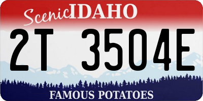 ID license plate 2T3504E