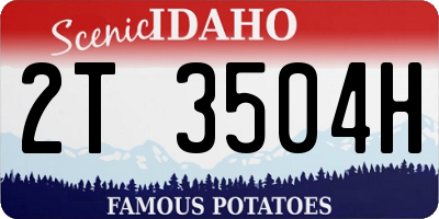 ID license plate 2T3504H