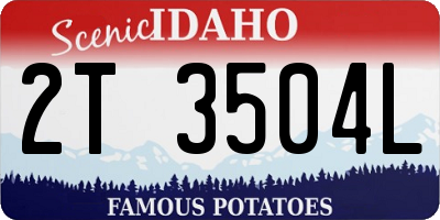 ID license plate 2T3504L