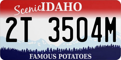 ID license plate 2T3504M