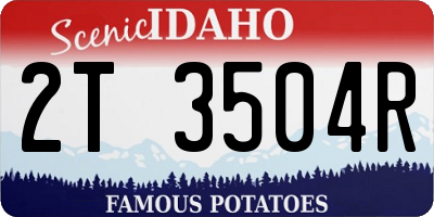 ID license plate 2T3504R