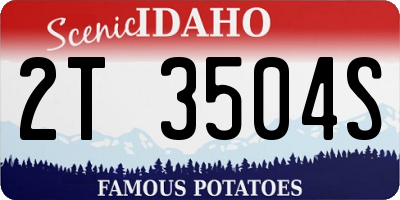 ID license plate 2T3504S