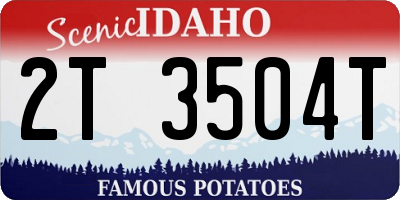 ID license plate 2T3504T