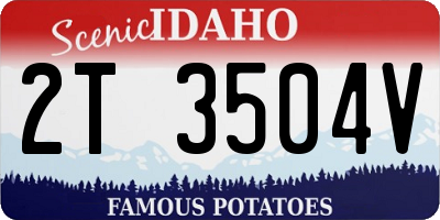 ID license plate 2T3504V