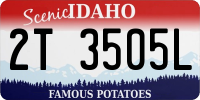 ID license plate 2T3505L