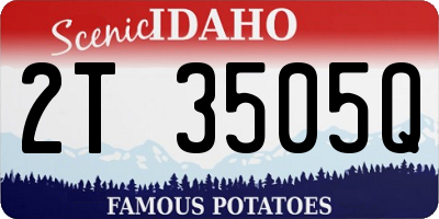 ID license plate 2T3505Q