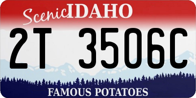 ID license plate 2T3506C