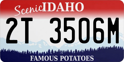 ID license plate 2T3506M