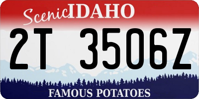 ID license plate 2T3506Z